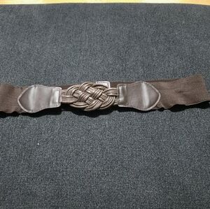 Brown Woven Stretch Belt
